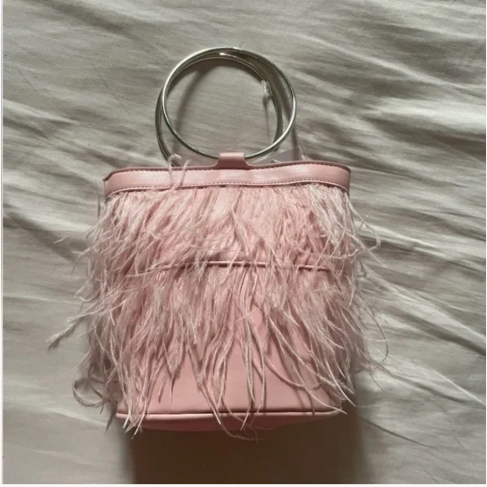 FL Feather Boho Peasant Hipster Hippie Art Chic Classy Party Evelyn Bucket Purse